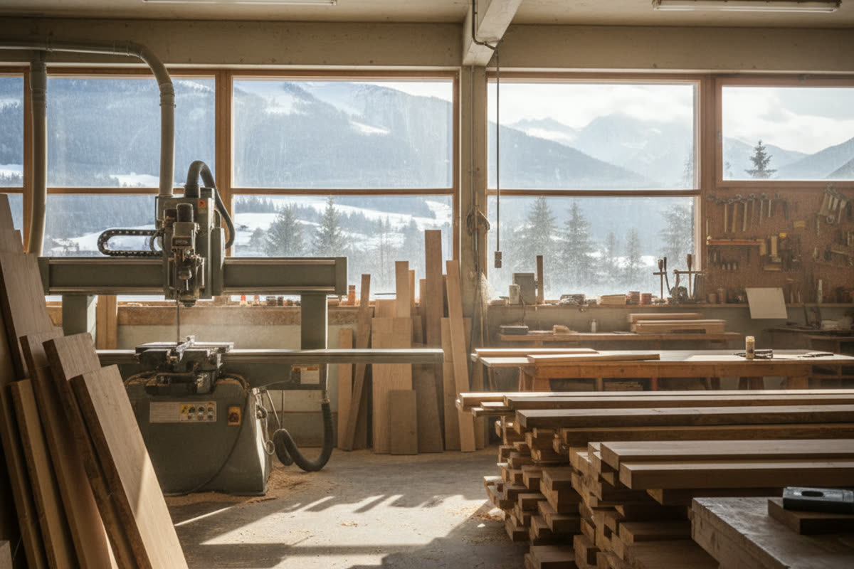Schreinerei mit eigener Werkstatt in Graubünden — Falegnamerie