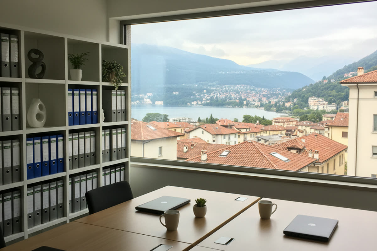 Kleine Treuhandkanzlei in Lugano Zentrum, Kundenstamm — Fiduciarie e contabilità