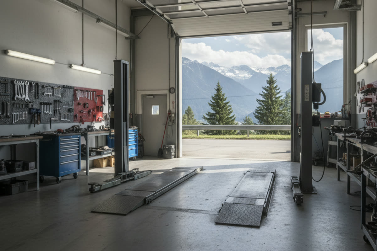 Autowerkstatt mit Karosserie im Wallis — Officine