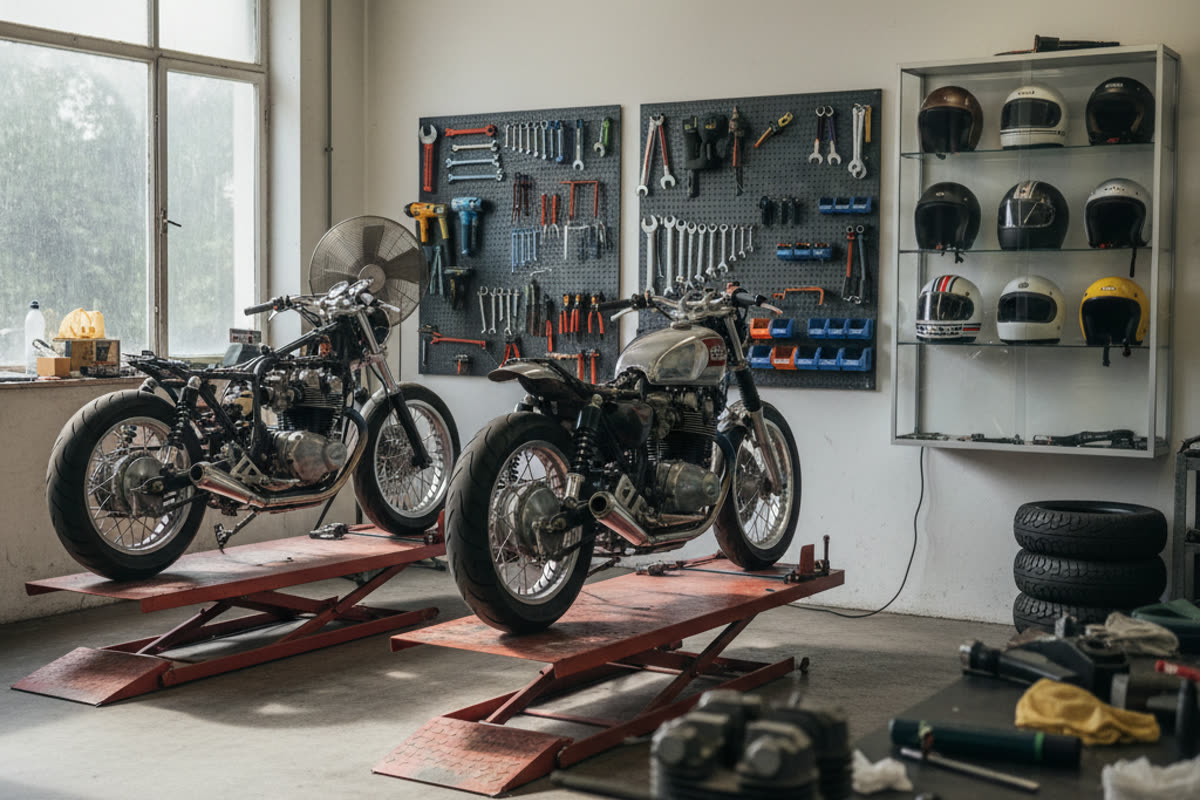 Motorradwerkstatt und Zubehörverkauf — Officine
